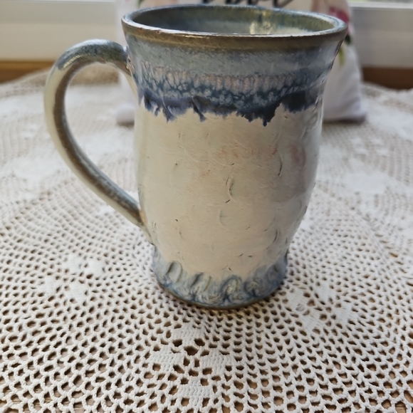 Art Pottery Mug Fish On It. Signed Dated 1992 Redwear Clay. - Picture 4 of 10